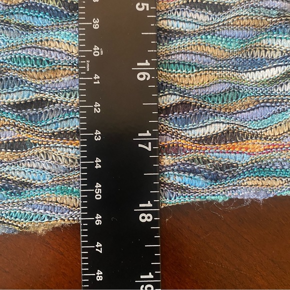 Free People Rainbow Wave Boxy Crop Top Small Blue Colorful Shirt Small S - Picture 10 of 12